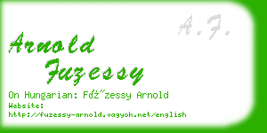 arnold fuzessy business card